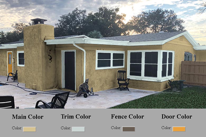 House with custom colors controlled by HTML