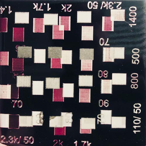 <b>Test Tile</b><br />Sometimes I used the same tile for multiple test passes